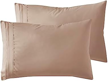 Nestl Taupe King Pillow Cases 2 – Soft King Size Pillow Case, 1800