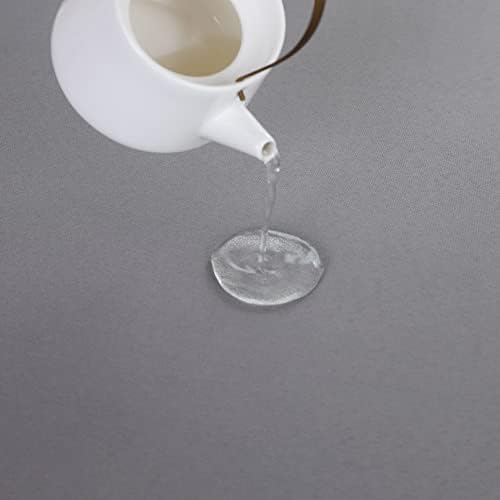 FOLINS&HOME Grey Square Tablecloth, 70 x 70 Inch Waterproof Table