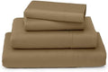 100% Cotton Full 4 Piece Sheet Set 15" Deep, Taupe