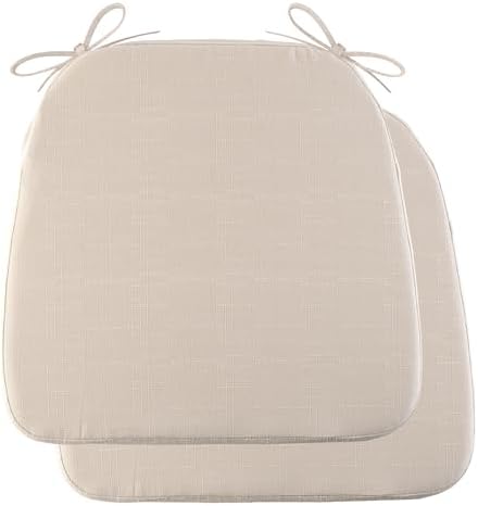 Battilo Chair Cushions for Dining Chairs, 16"x16"x2", Set of 2, Beige