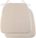 Battilo Chair Cushions for Dining Chairs, 16"x16"x2", Set of 2, Beige