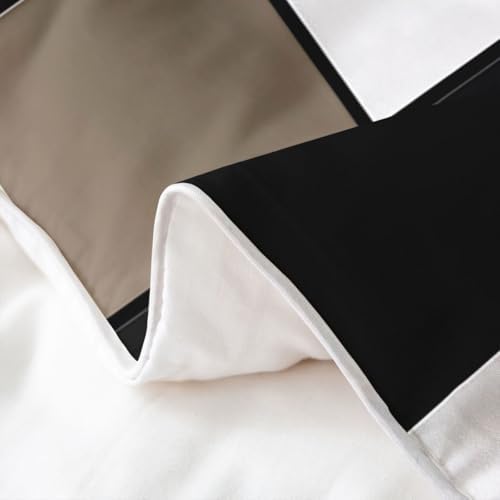 jejeloiu Geometric Duvet Cover 100% Cotton King Size Modern Art