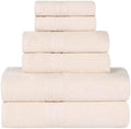 SUPERIOR Eco-Friendly Cotton 6-Piece Towel Set, Bathroom, Shower, Spa