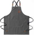 Chef Apron Cotton Canvas Apron. Cross Back Apron for Men Women with