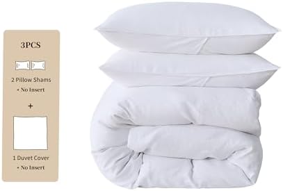 100% Linen Duvet Cover Set 3pcs Basic Style Natural French Washed Flax