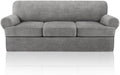 4 Piece T Cushion Sofa Slipcovers Stretch Couch Slip Cover for 3