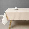 Wewoch Beige Rectangle Tablecloth Water Resistant Washable Polyester