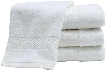2/4/6pcs Cotton White Face Towels Set Soft Feel Hotel Towel for Adults