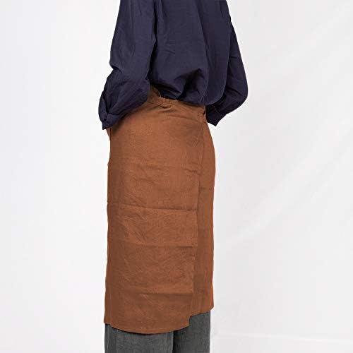 ATLINIA 100% Linen Apron for Women Men Apron for Kitchen Cooking