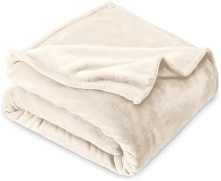 Reversible Lightweight Micro Plush Flannel Fleece Throw Blanket King