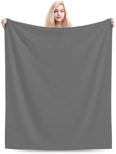 Dark Gray Throw Blanket 80"X60"