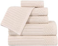 TRP Modern Heavyweight Thick Absorbent Cotton Bath Towels Set of 6