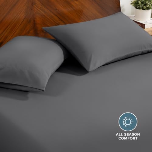 Bare Home Fitted Sheet + Pillowcase Set - Luxury 1800 Ultra-Soft