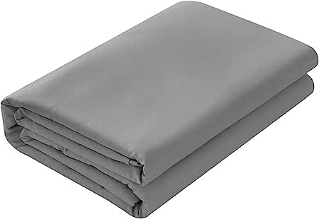 Dark Grey 1-Piece Flat Sheet Soft 100% Natural Cotton Flat Sheet 600