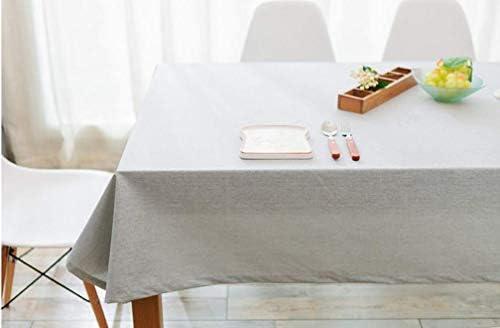 AMSS Square Solid Color Tablecloth Cotton Linen Waterproof Wrinkle