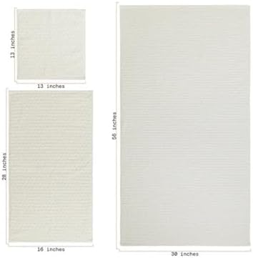 6 Piece Towel Set 100% Cotton, 2 Bath 2 Hand 2 Washcloths, Soft
