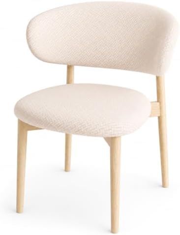 Stretch Split Dining Chair Covers for Arc Back Chairs (S-Beige)