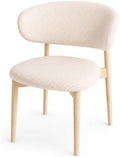 Stretch Split Dining Chair Covers for Arc Back Chairs (S-Beige)