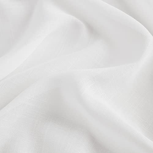 WEST LAKE Extra Long White Pinch Pleat Sheer Curtain Panels 108 Inches