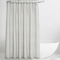 KGORGE Linen Blend Semi-Sheer Shower Curtains Grey for Bathroom