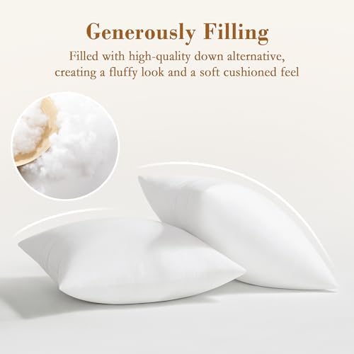 puredown® 20x20 Pillow Inserts, Fluffy Plush Square Form Sham Stuffer
