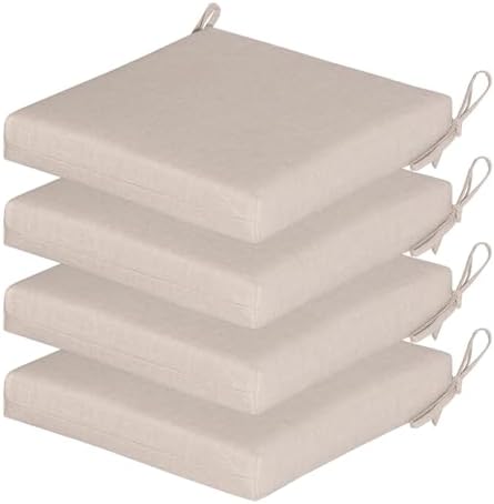COZYVIDA Outdoor Chair Cushions Pad 20"x20"x3.1" Set of 4,Putty
