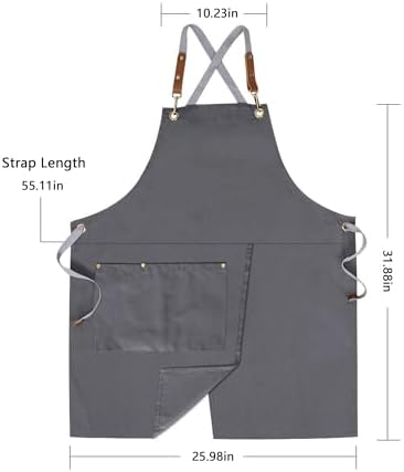 Pottery Apron Split Leg Apron Cross Back Chef Apron with