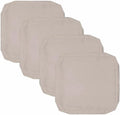 Oslimea Outdoor Cushion Covers Replacement 22x22x3 inch, Tan, 4 Pack