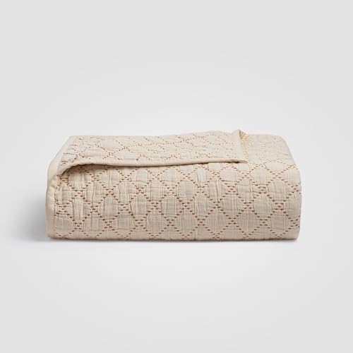 King/California King Bedspread – Dune Diamond Stitch 100% Cotton