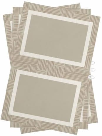Beige Striped Kitchen Towels Set of 3, Water Absorbent Dish Towel