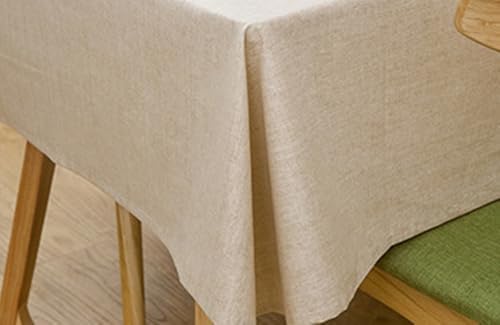 Tablecloth Party, 51 x 71 inch, Rectangle, Beige, Linen Solid Color