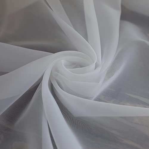Ivory Sheer Curtains 108 Inches Length 2 Panels Set Window Sheer