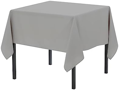 Pomp Charcoal Grey 52" x 52" Inch Square Premium Polyester Tablecloth