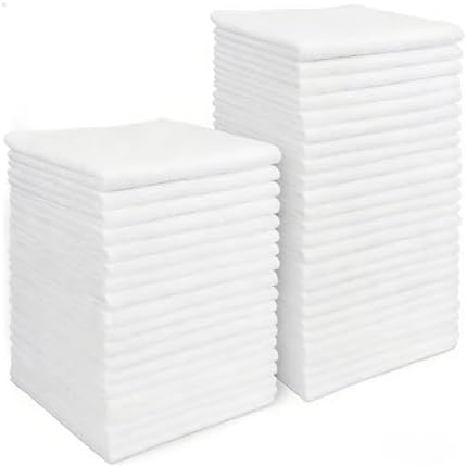 White Cleaning Cloths, 35-Pack, Cleaning Cloths, Kitchen Cloths