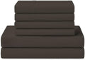 Linen Home 100% Cotton Percale Sheets King Size, Smoky Charcoal, Deep
