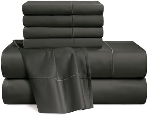 Casa Platino 100% Egyptian Cotton Sheets King Size Set - 6 Pcs
