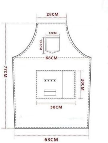 Chef Aprons for Men Women with Large Pockets, Cotton Canvas Cross Back