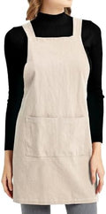 ELEZAY Aprons for Women with Pockets Plus Size Comfort Cross Back No
