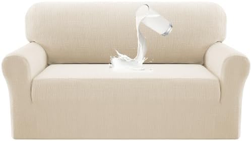 PrinceDeco Waterproof Couch Cover for 2 Cushion Loveseat