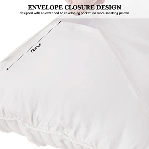 BOSOWOS Queen Size Pillow Shams Set of 2, Ultra Soft Breathable 20 x