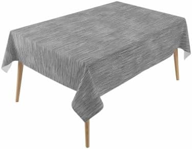 Gray Material Texture Rectangle Tablecloth 60 x 120 Inches Rustic