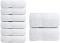 Infinitee Xclusives Premium White Hand Towels 6 Pack, 16x28 Inches