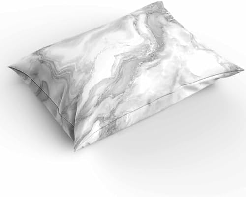 Duvet Cover Set Queen, Abstract Marble Texture 3 Piece Bedding Set