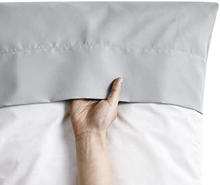 FreshCulture Light Grey Pillowcases Queen Size 12 Pack - Bulk
