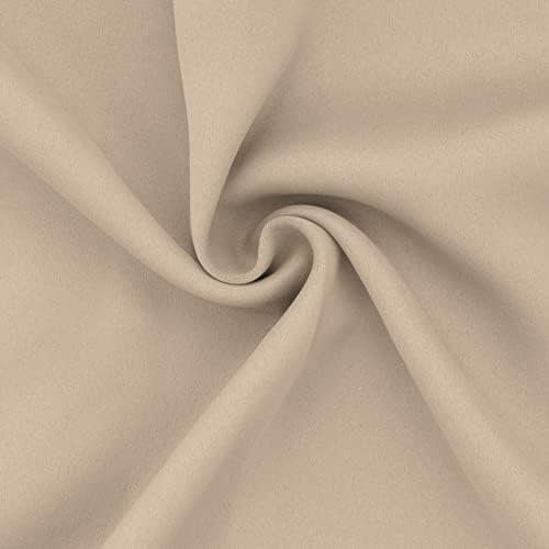 Easy-Going Rod Pocket Blackout Curtains, 2 Panels 42x72in, Beige