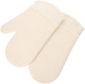 Beige Cotton Silicone Oven Mitts for Baking Cooking Heat Protection