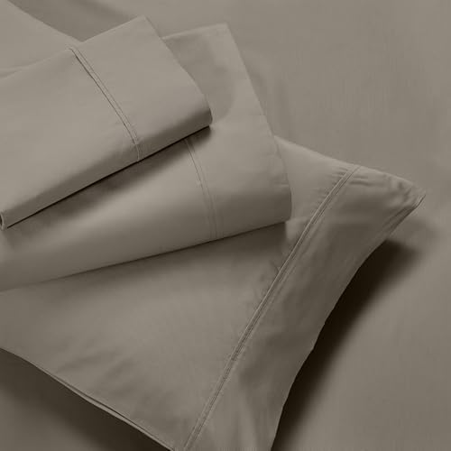 Superior Cotton Blend 600 TC Deep Pocket Sheet Set, Queen, Grey