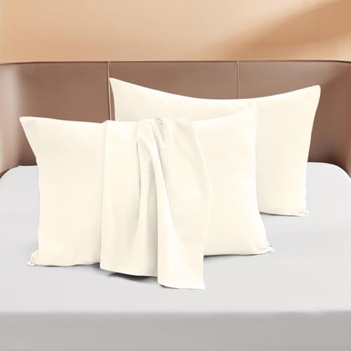 1000 Series Pima Cotton Queen (20x30) Pillowcases Set of 2 - Zipper