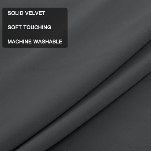 Fcosie 52" Wx120 L 100% Blackout Velvet Drapes with Silver Grommets
