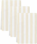 LooPoP Kitchen Towels Set of 3 Cream Stripes Dish Towels and